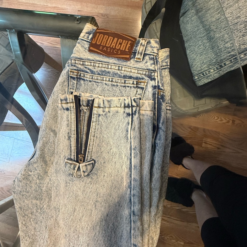 Jordache Light Blue Denim Jeans  Vintage with bows